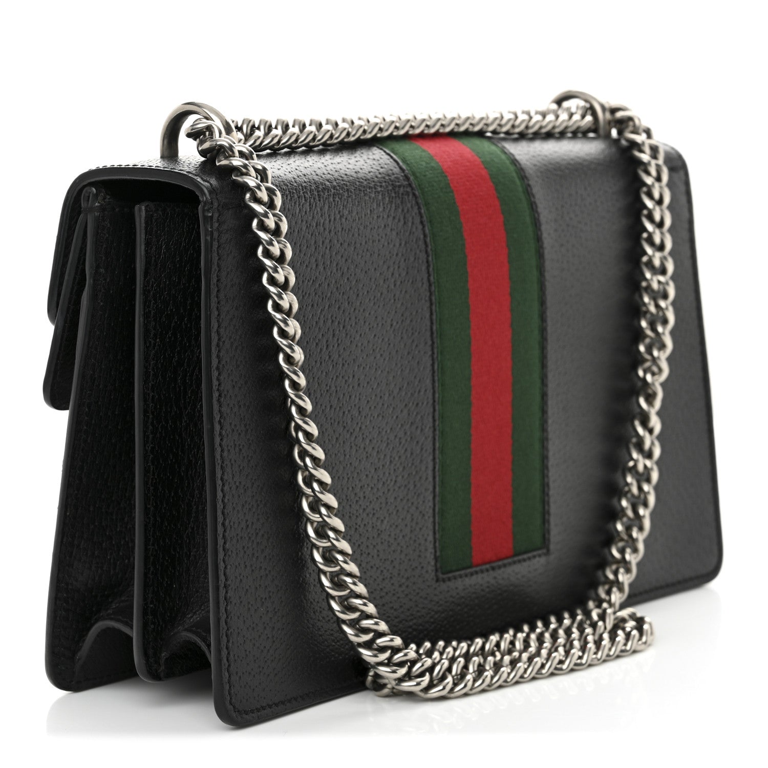 Gucci Calfskin Web Small Dionysus Shoulder Bag Black 3 of 11