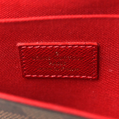 Louis Vuitton Damier Ebene Pochette Felicie Chain Wallet 7 of 9
