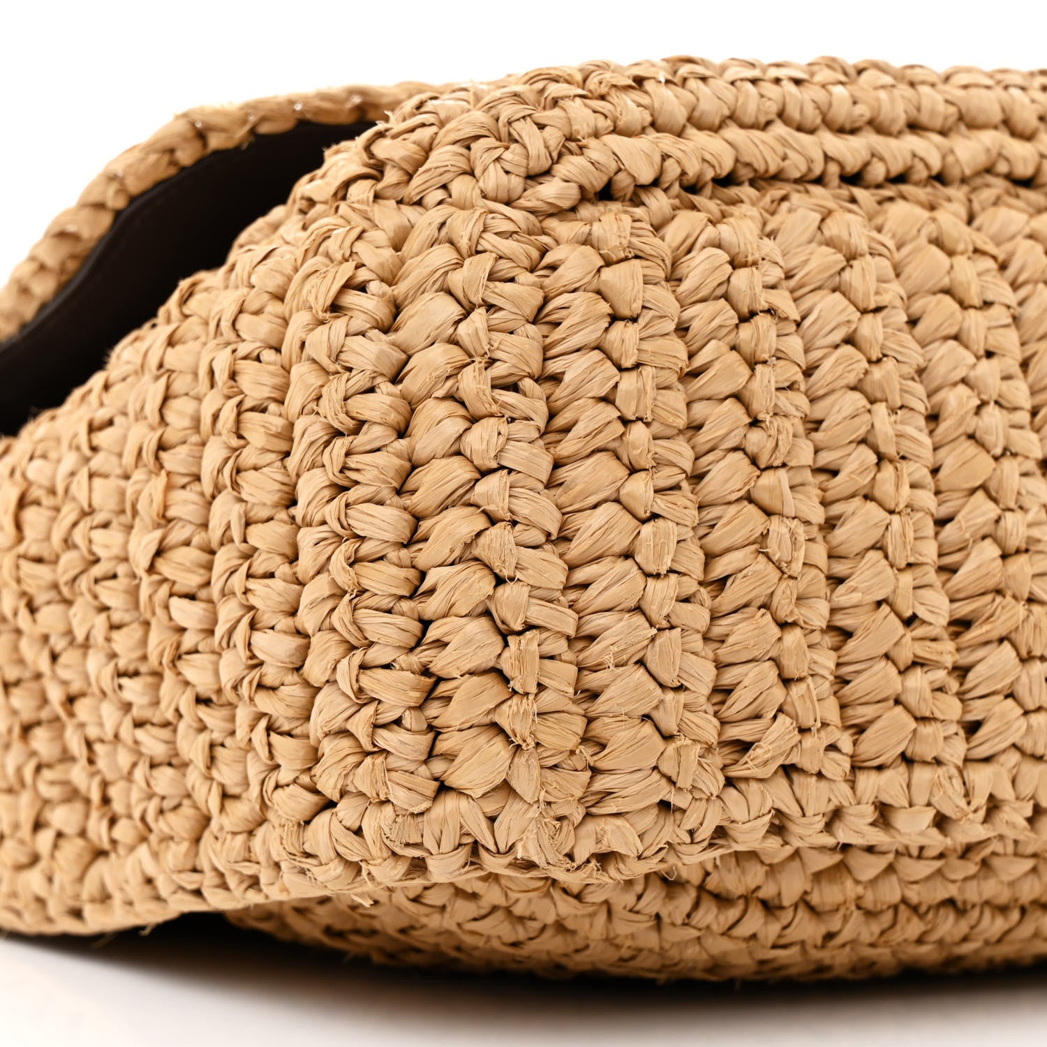 Saint Laurent Raffia Calfskin Monogram Medium Niki Chain Satchel Natural 9 of 11