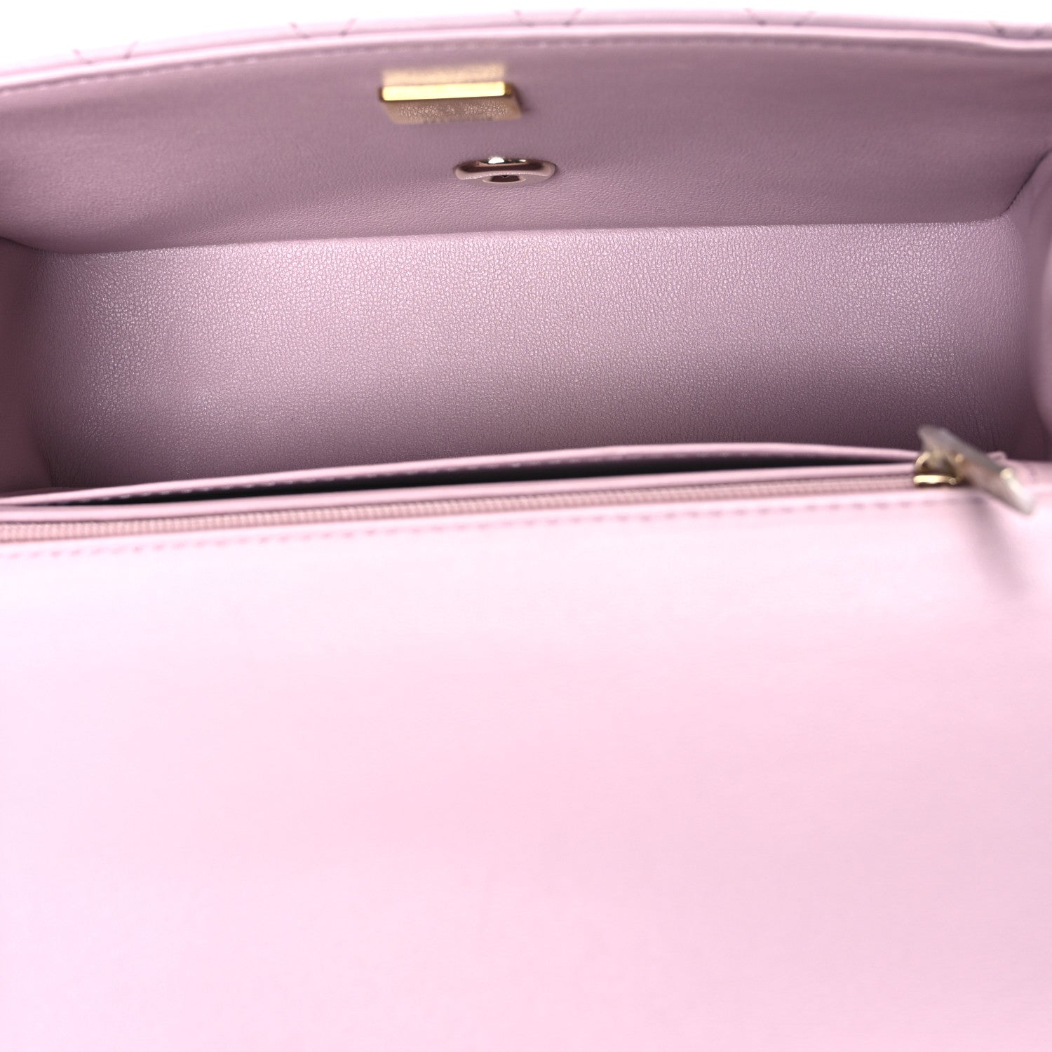 Chanel Lambskin Quilted Mini Top Handle Rectangular Flap Light Pink 4 of 9