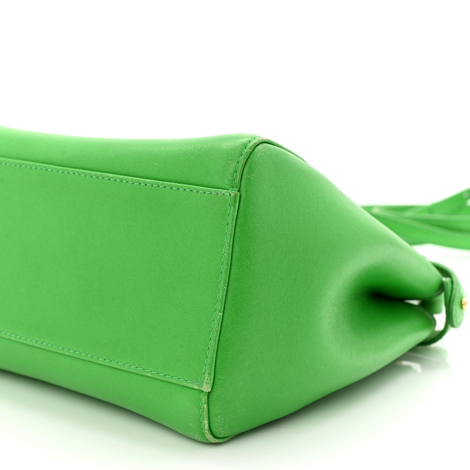 Fendi Nappa Mini Peekaboo Iconic Satchel Tomatillo 10 of 14