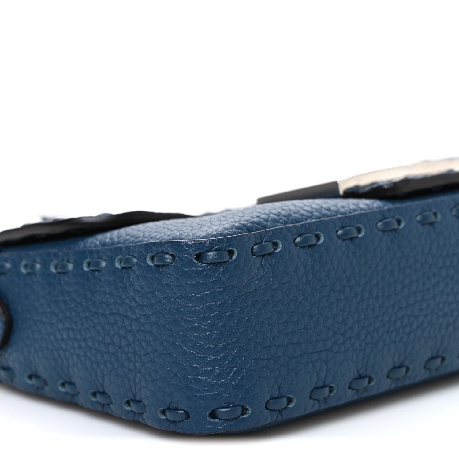FENDI 編み込みヘアバンド ネイビー/グレー Fendi Cuoio Roma Sellerissima Nappa Sintetica Tape Stitch Mini