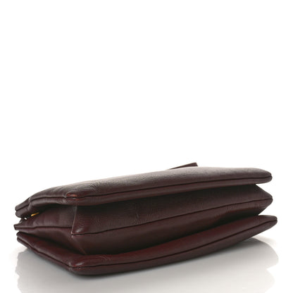 Celine Lambskin Large Trio Crossbody Bag Burgundy 4 of 11