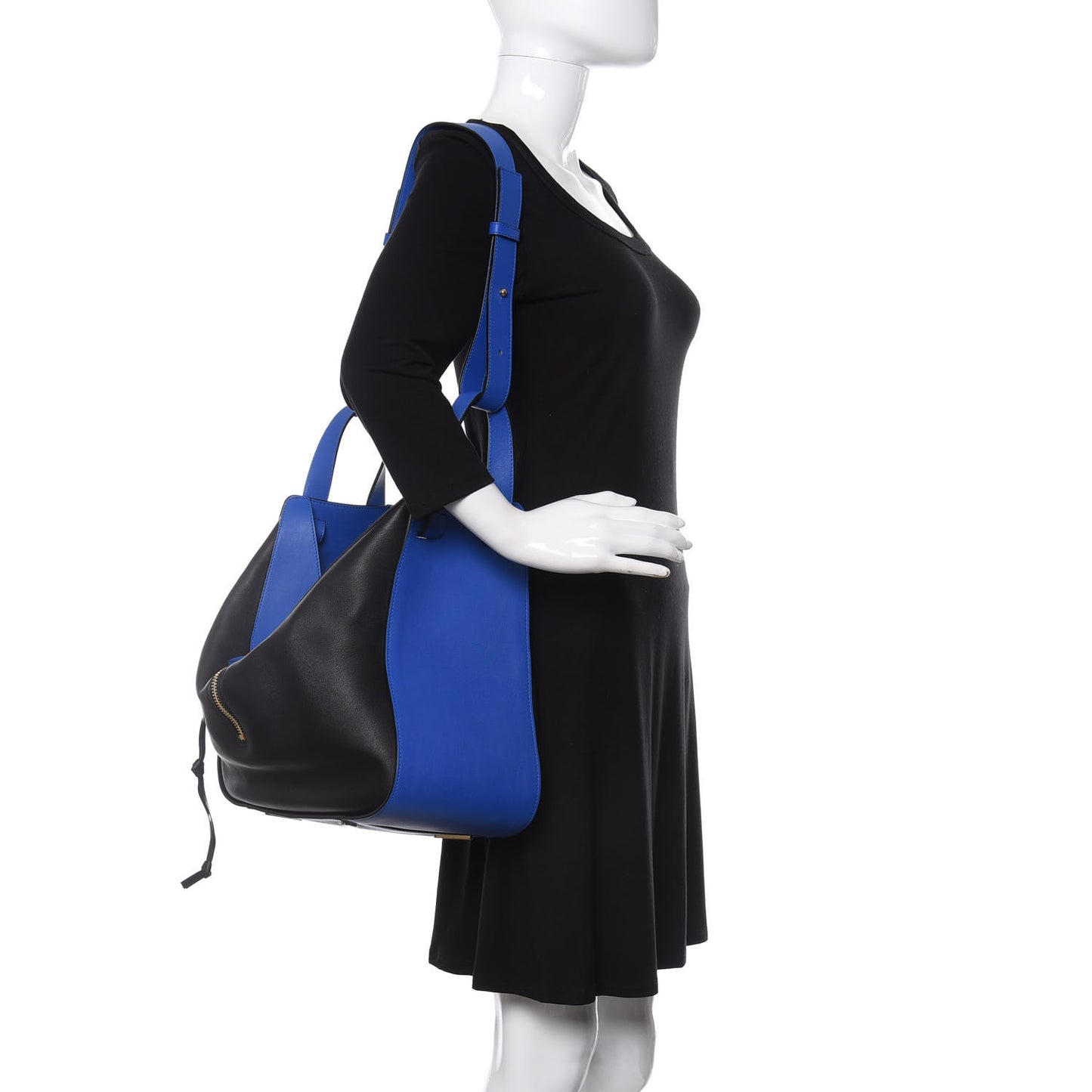 Calfskin Large Hammock Shoulder Bag Electric Blue
