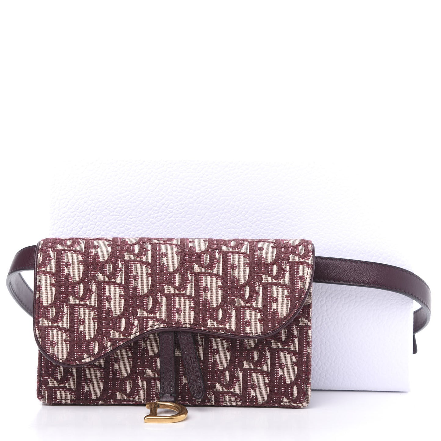 Oblique Saddle Belt Bag Bordeaux