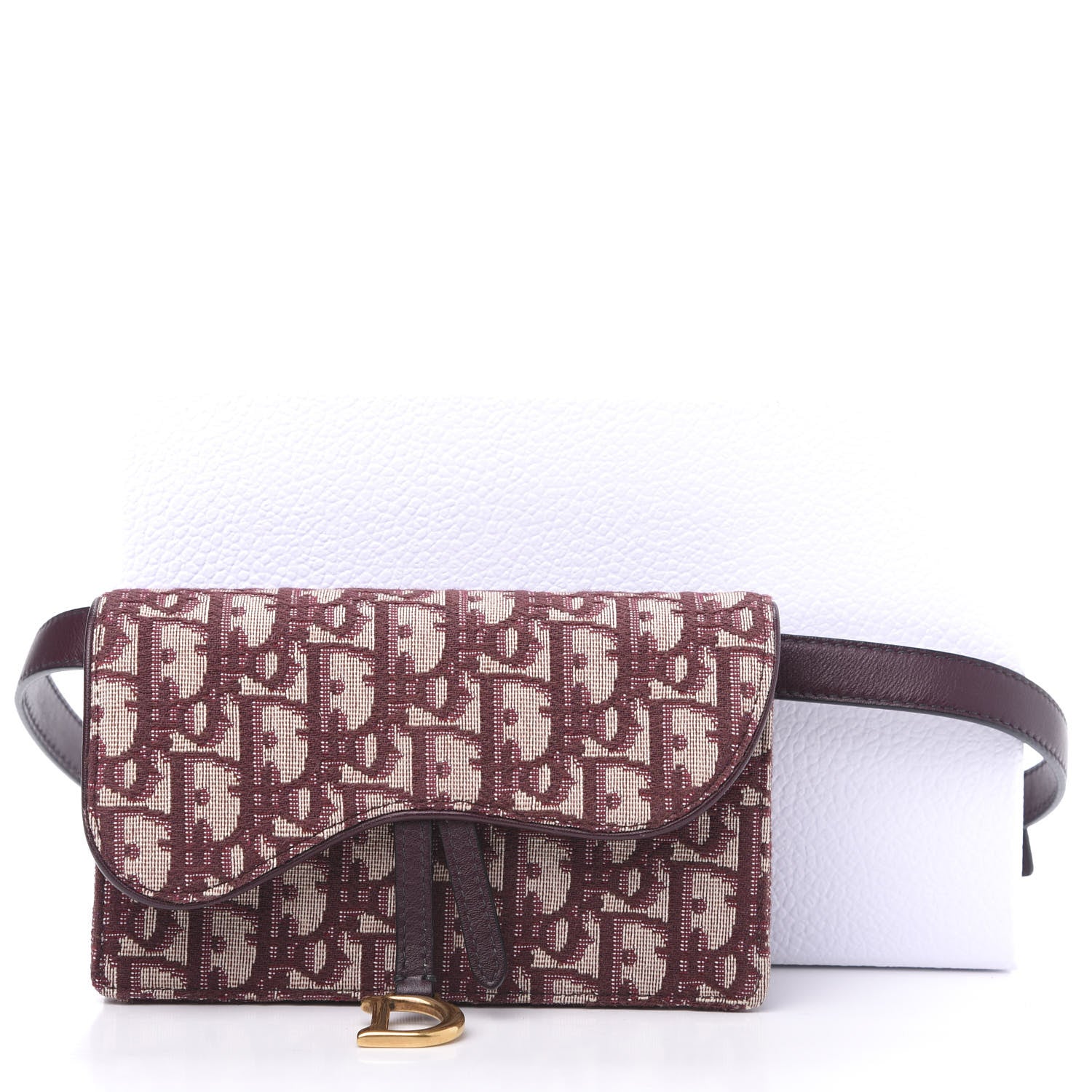 Christian Dior Oblique Saddle Belt Bag Bordeaux 13 of 13