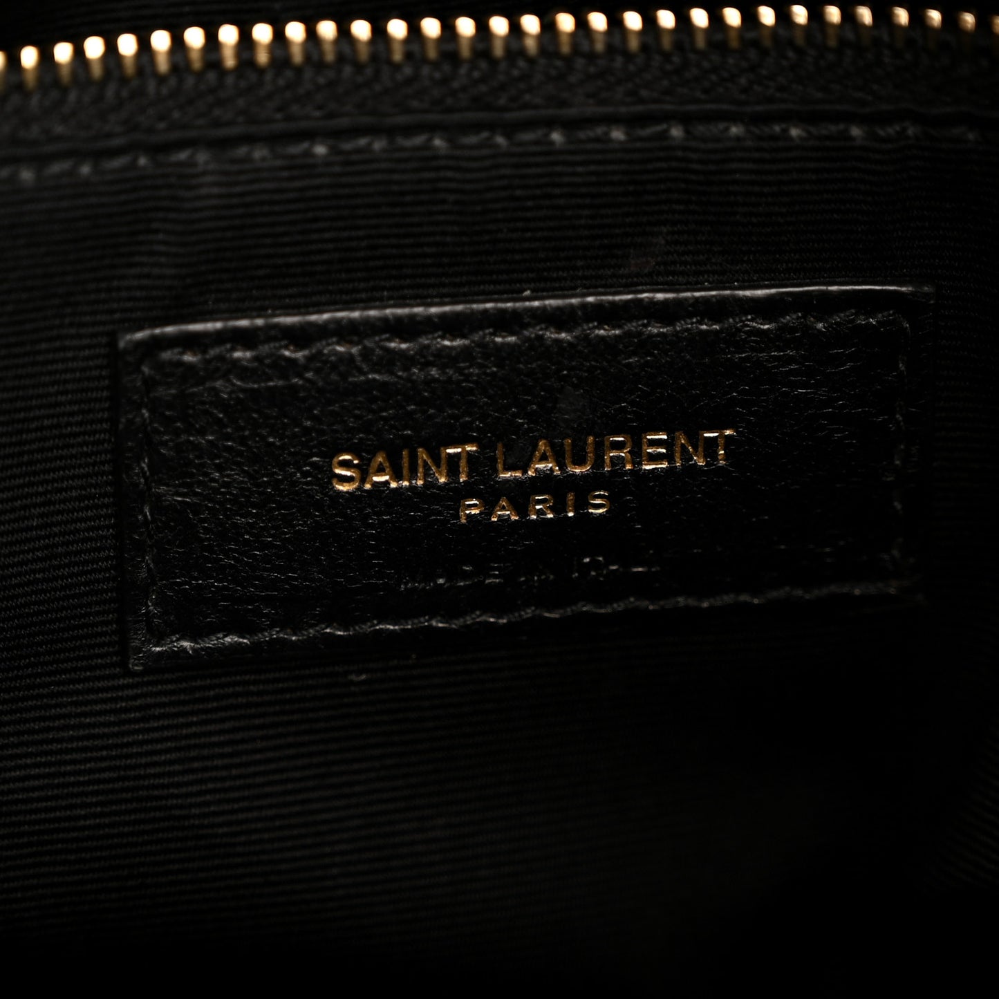 Lambskin Quilted Small Loulou Puffer Monogram Chain Satchel Black