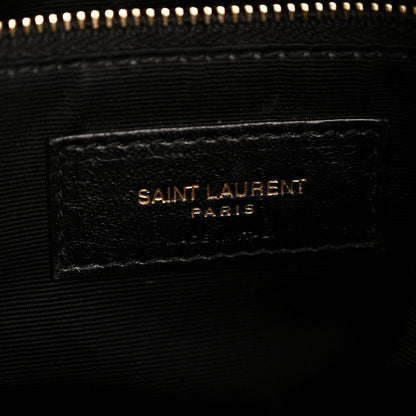 Saint Laurent Lambskin Quilted Small Loulou Puffer Monogram Chain Satchel Black 6 of 13