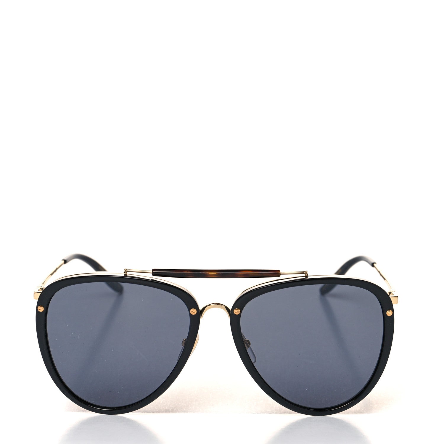 Gucci Metal Aviator Sunglasses GG0672S Black Gold 4 of 7
