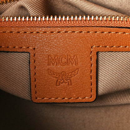MCM Visetos Small Essential Boston Bag Cognac 6 of 11