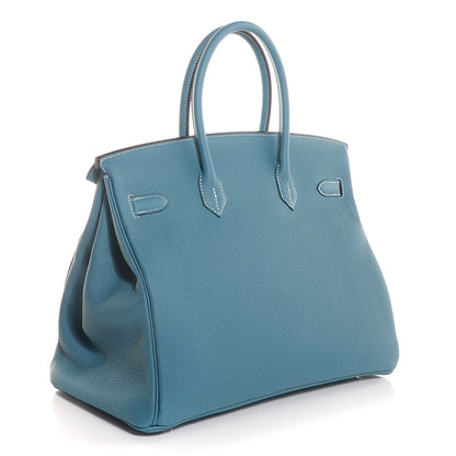 Hermes Togo Birkin 35 Blue Jean 3 of 26