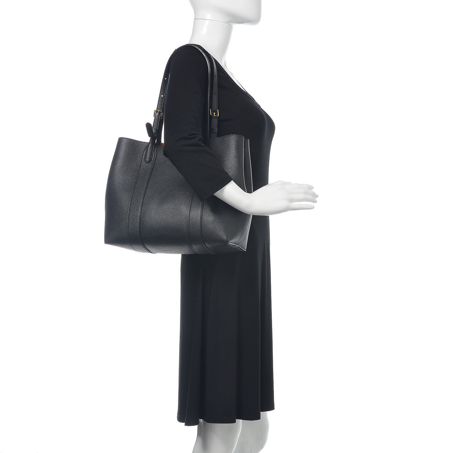 Small Classic Grain Bayswater Tote Black