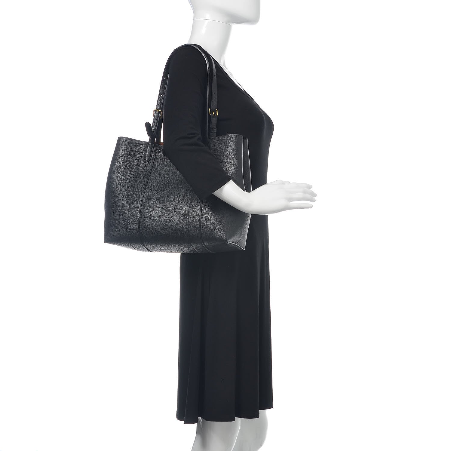 Mulberry Small Classic Grain Bayswater Tote Black 2 of 9