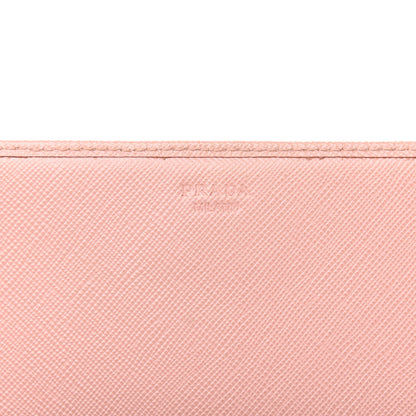 Prada Saffiano Metal Oro Chain Wallet Orchidea 6 of 10