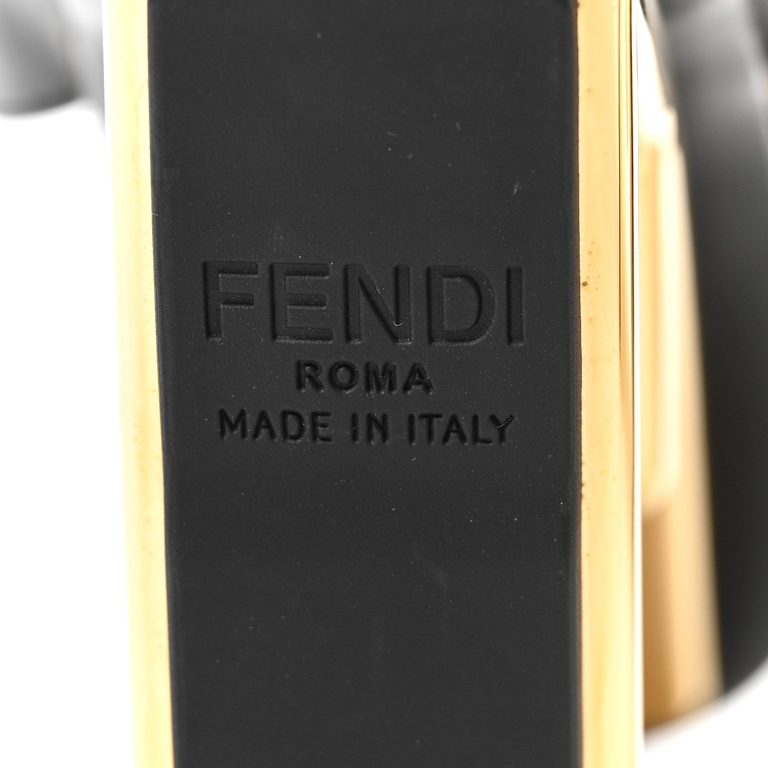 Fendi X VERSACE Silk Calfskin Fendace Fendi First 95mm Slingback Sandals 37.5 Tobacco Black Gold 6 of 7