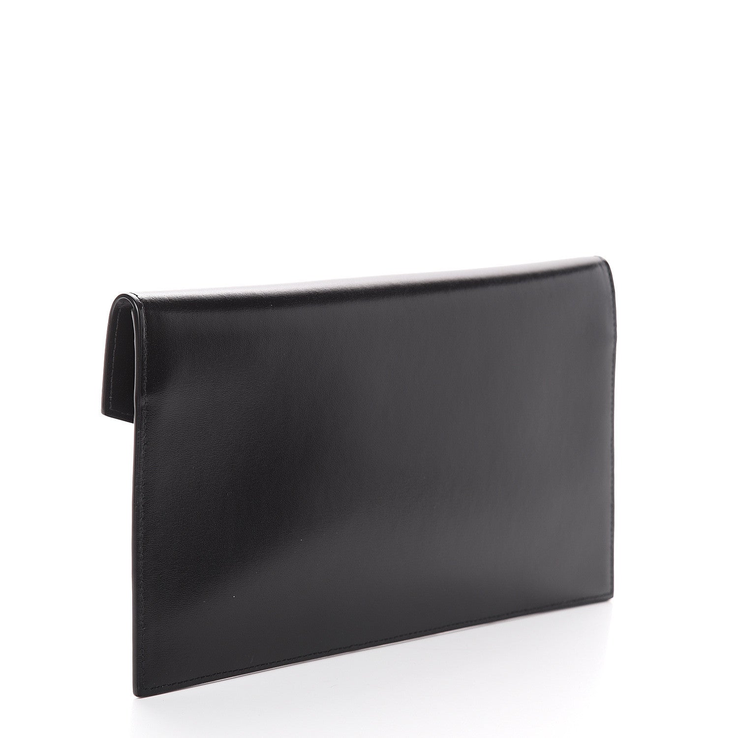 Saint Laurent Smooth Shiny Calfskin Monogram Uptown Pouch Black 2 of 6
