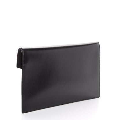 Saint Laurent Smooth Shiny Calfskin Monogram Uptown Pouch Black 2 of 6