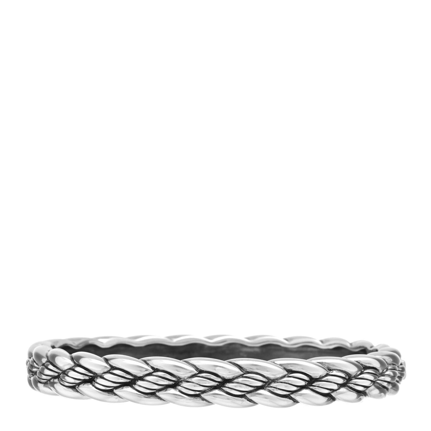 Sterling Silver Woven Cable Hinge Bracelet