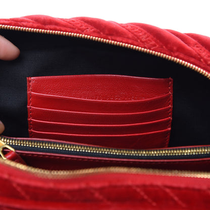 Balenciaga Velvet Logo Matelasse BB XS Reporter Bag Red 9 of 11