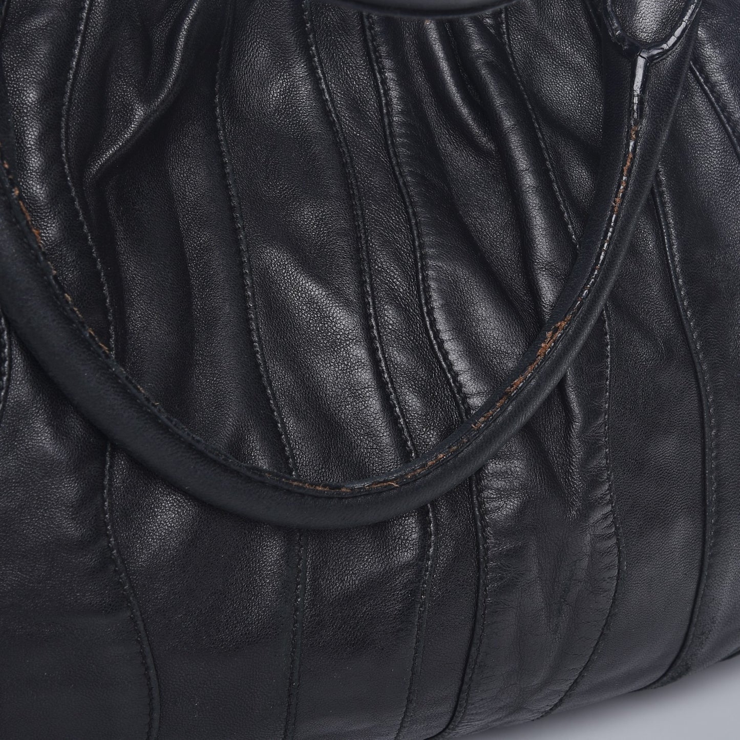 Nappa Mordore Stripes Bag Nero Black