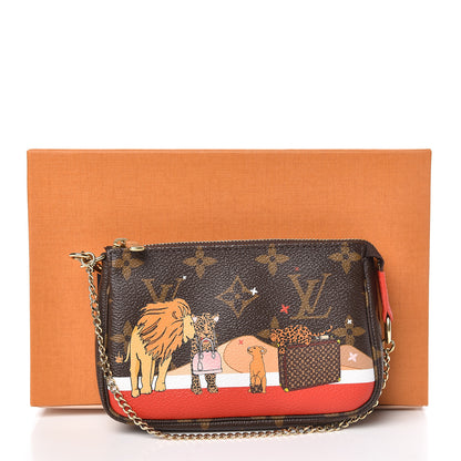 Louis Vuitton Monogram 2018 Christmas Animation Mini Cats Pochette Accessories 8 of 8
