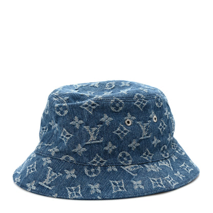 Louis Vuitton Monogram Denim Transformable Bob Bucket Hat 58 Blue 4 of 8
