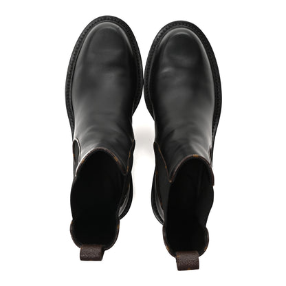 Louis Vuitton Calfskin Monogram Beaubourg Ankle Boots 39.5 Black 2 of 9