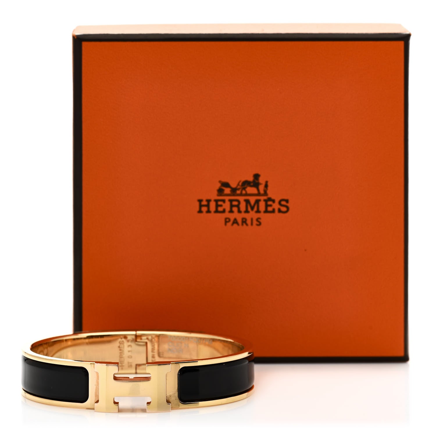 Hermes Enamel Narrow Clic Clac H Bracelet PM Black 5 of 5