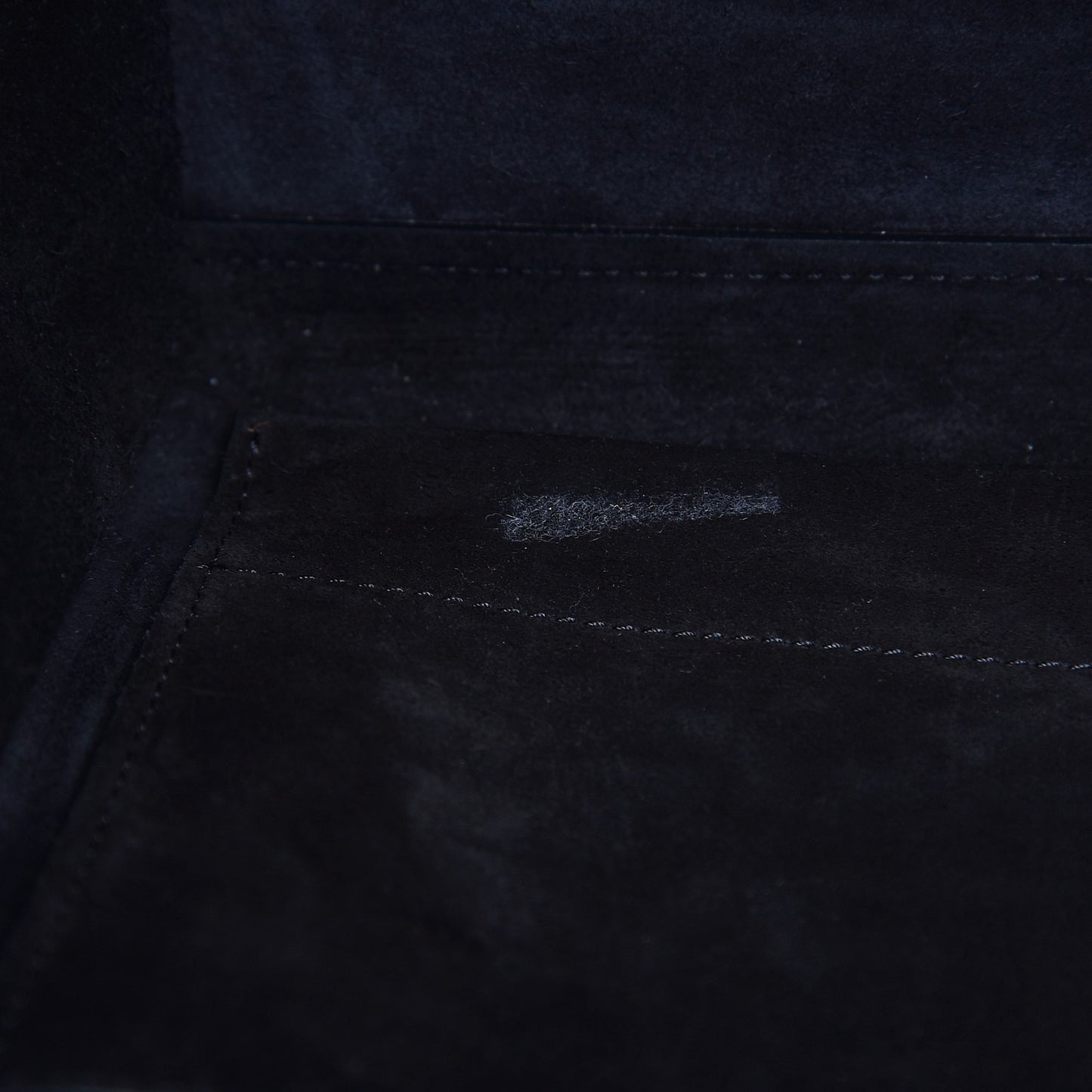 Smooth Calfskin Suede Medium Bi-Color Trapeze Black