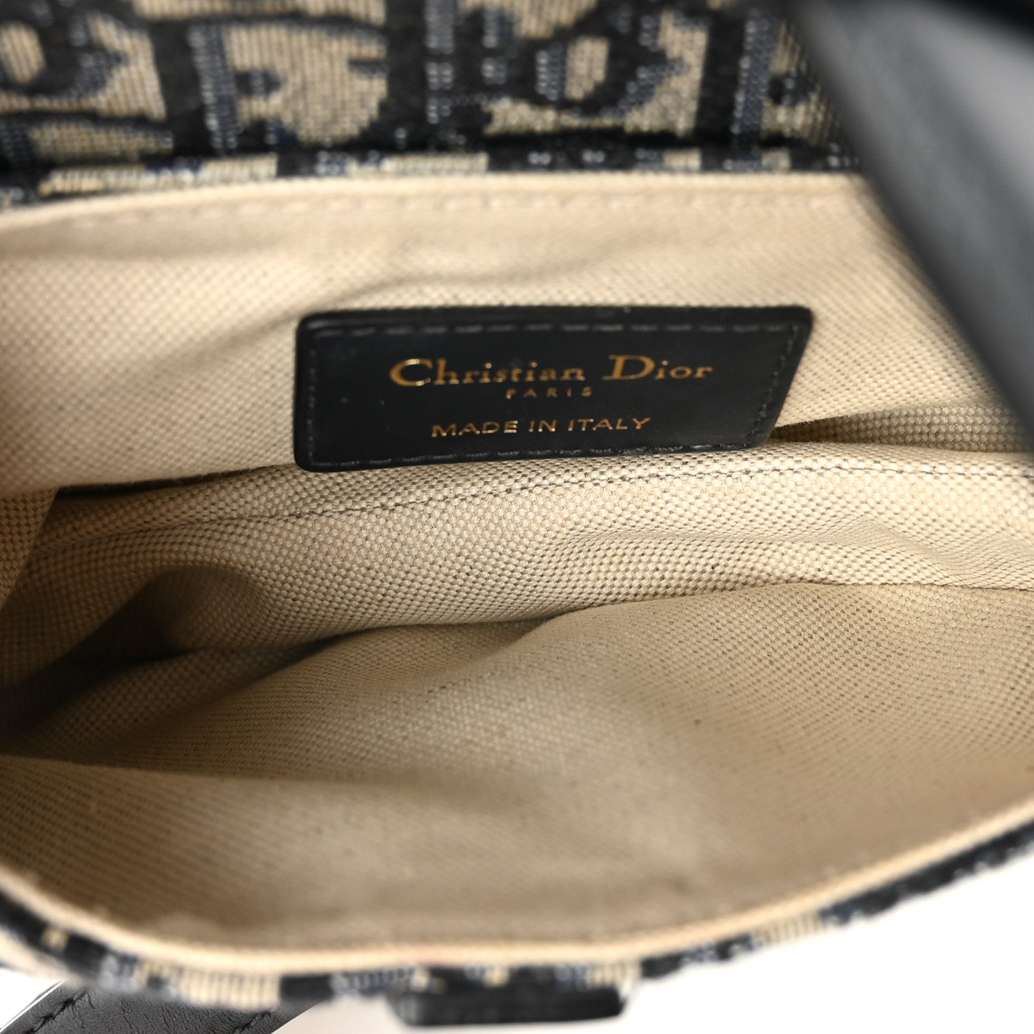 Christian Dior Oblique Mini Saddle Bag Blue 5 of 10