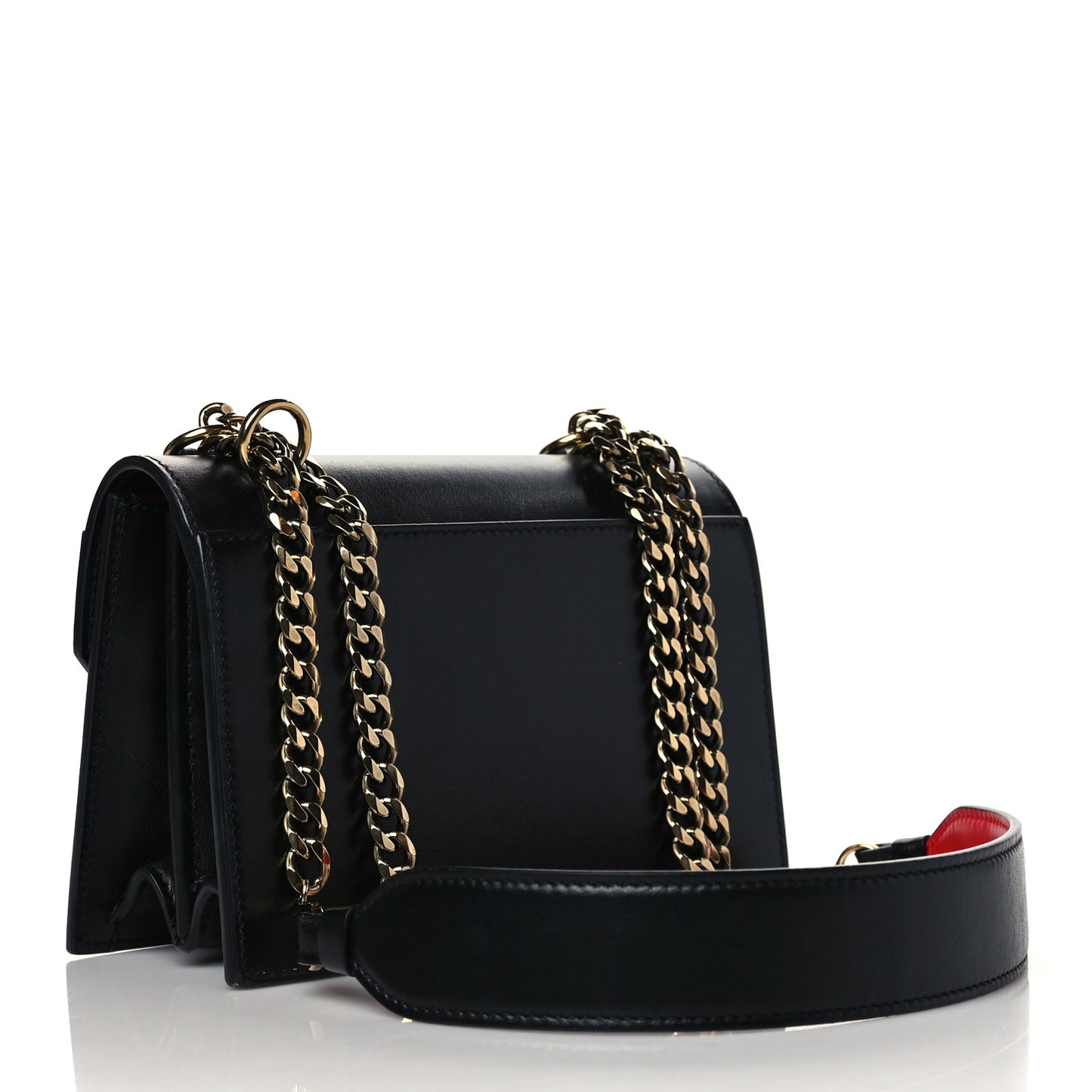 Calfskin Mini Elisa Shoulder Bag Black