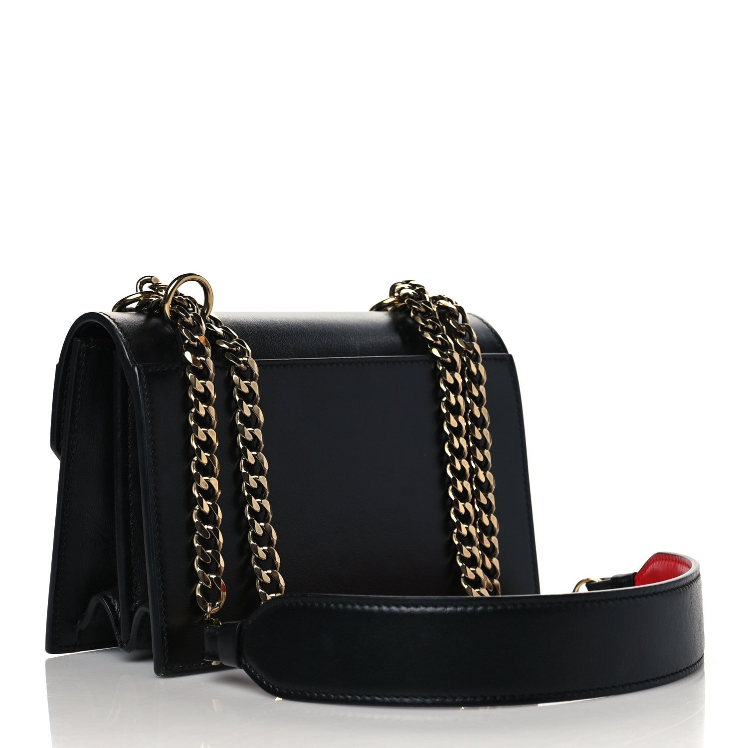 Christian Louboutin Calfskin Mini Elisa Shoulder Bag Black 3 of 12