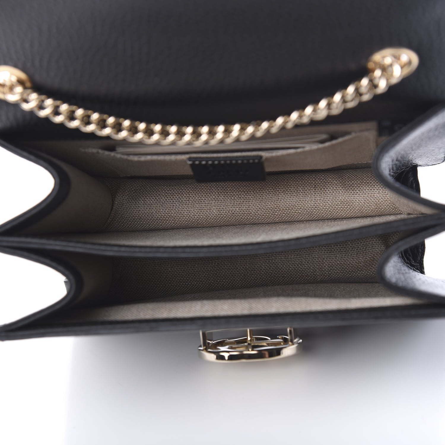 Gucci Dollar Calfskin Small Interlocking G Shoulder Bag Black 6 of 9
