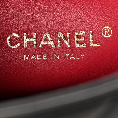 Chanel Lambskin Enamel Quilted Pending CC Square Flap Black 6 of 11