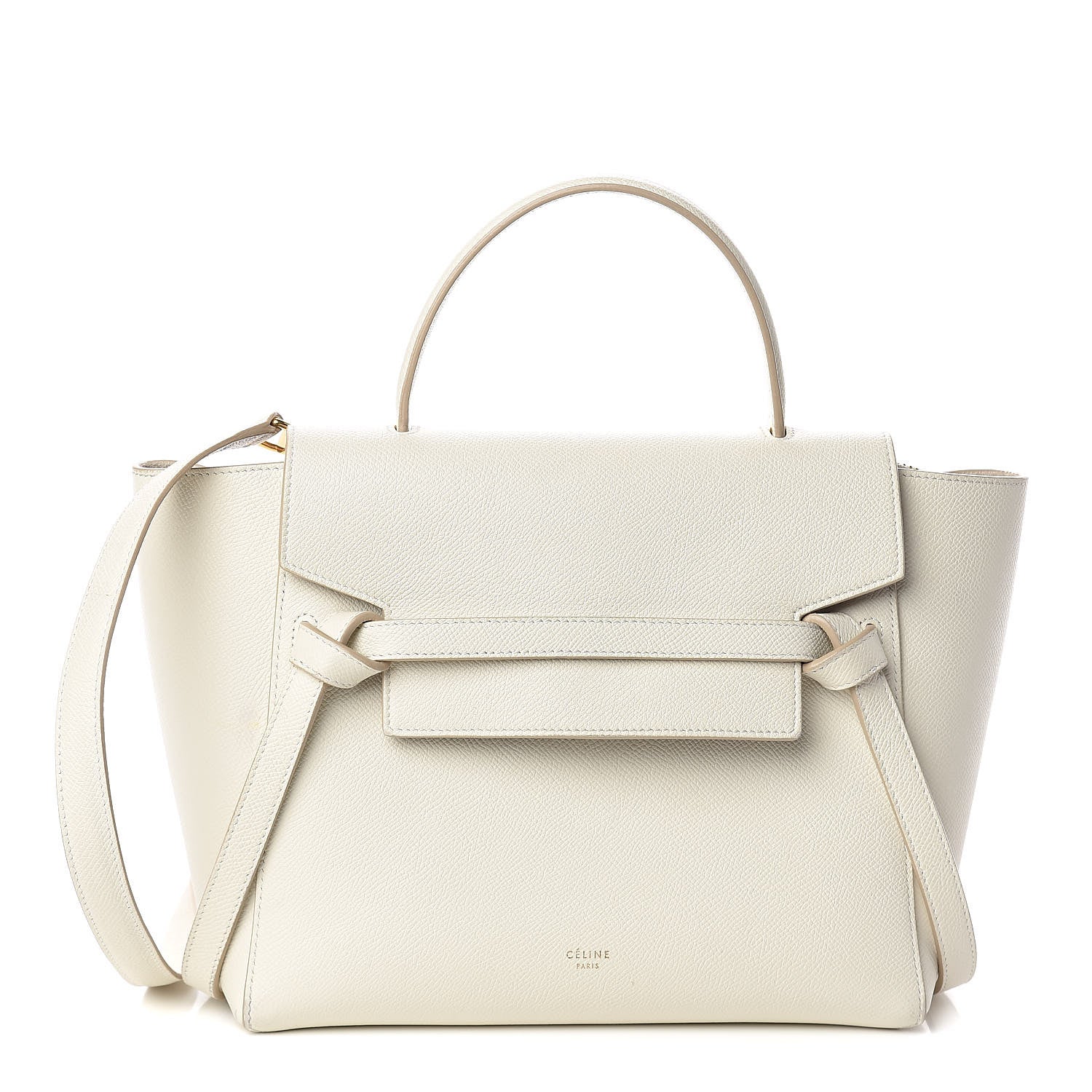 Celine Baby Grained Calfskin Micro Belt Bag White 1 of 19