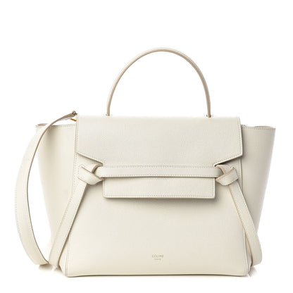 Celine Baby Grained Calfskin Micro Belt Bag White 1 of 19