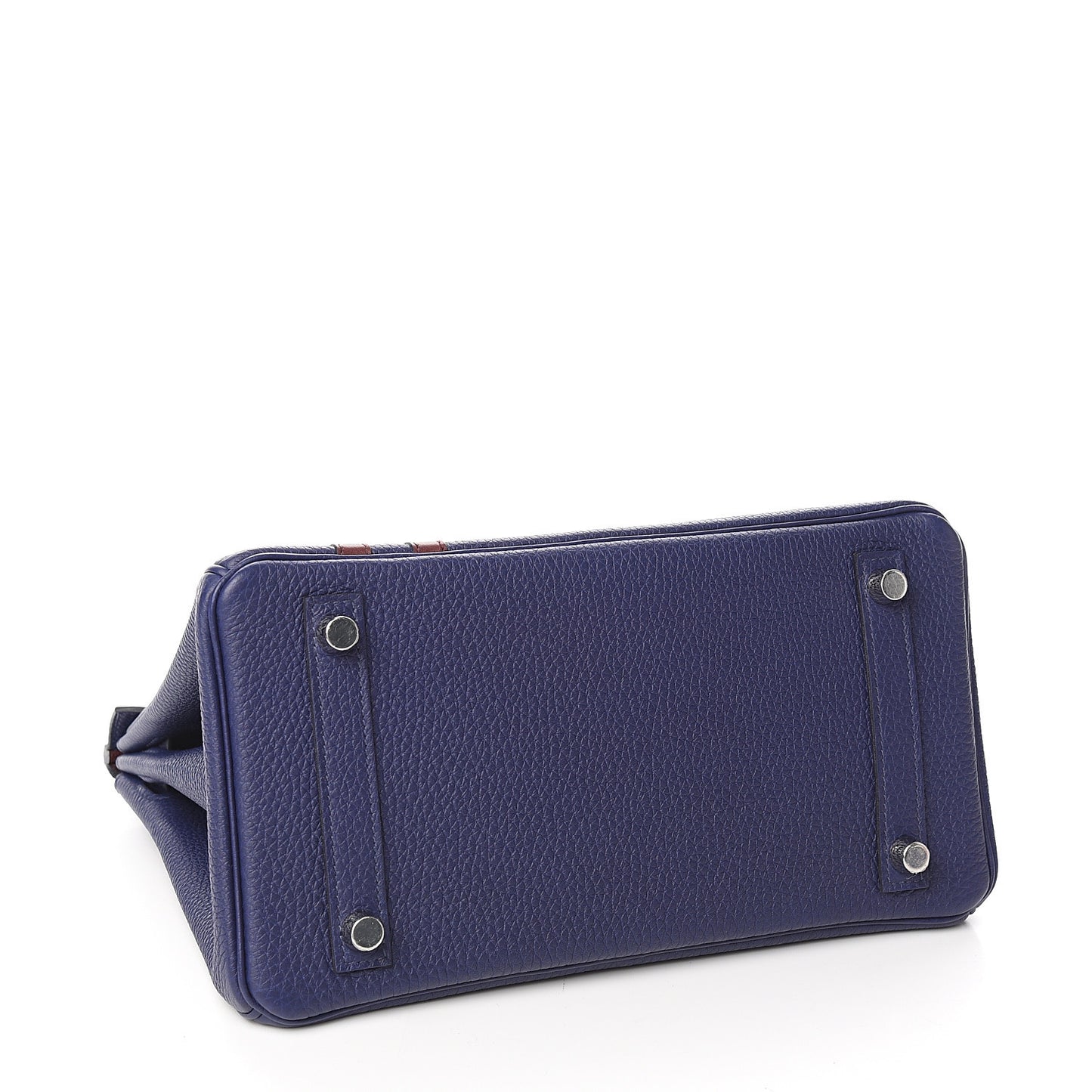 Togo Swift Officier Birkin 25 Bleu Encre Bordeaux