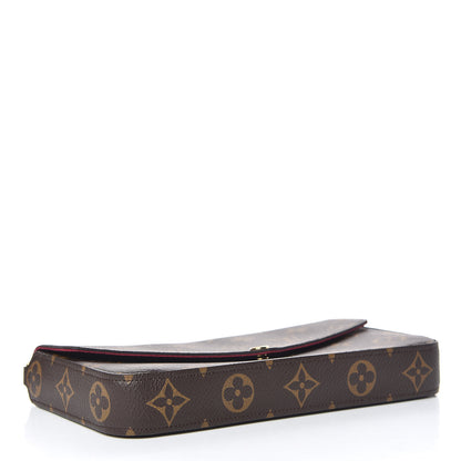 Louis Vuitton Monogram Pochette Felicie Chain Wallet Fuchsia 4 of 11
