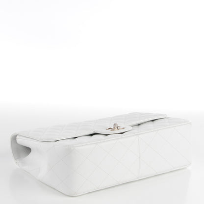 Chanel Caviar Quilted Jumbo Single Flap White 4 of 7