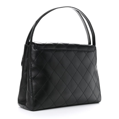 Chanel Lambskin Quilted Medium Kelly Flap Bag Black 3 of 14