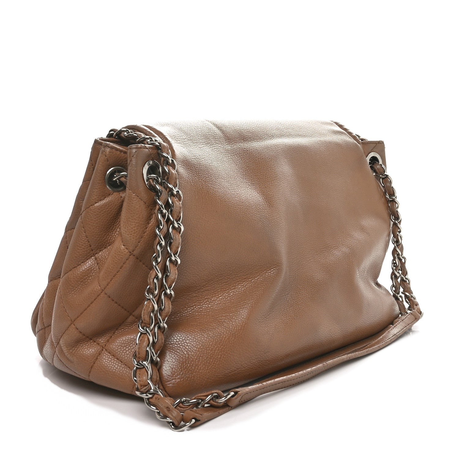 Chanel Caviar Timeless CC Accordion Flap Beige 3 of 11