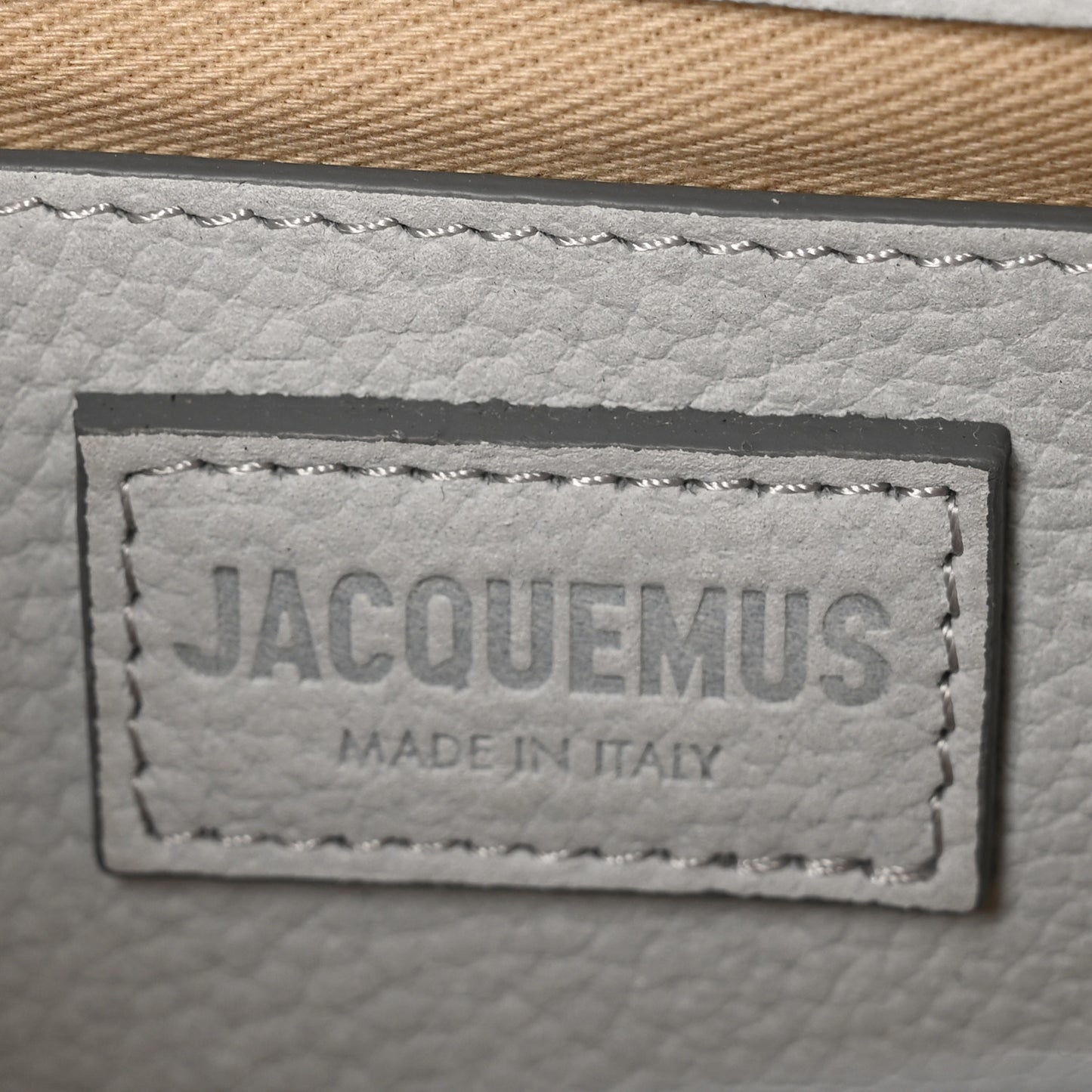 Grained Calfskin Le Grand Bambino Light Grey