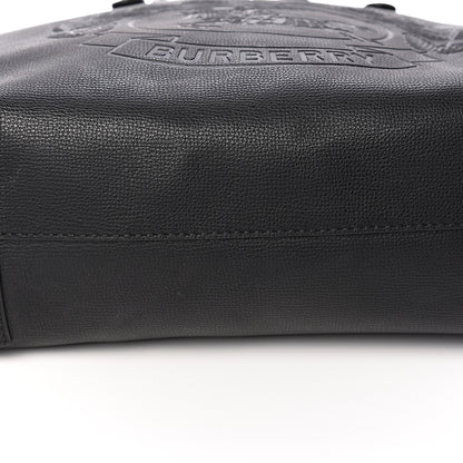 Burberry Calfskin Crest Embossed Small Tote Black 7 of 13