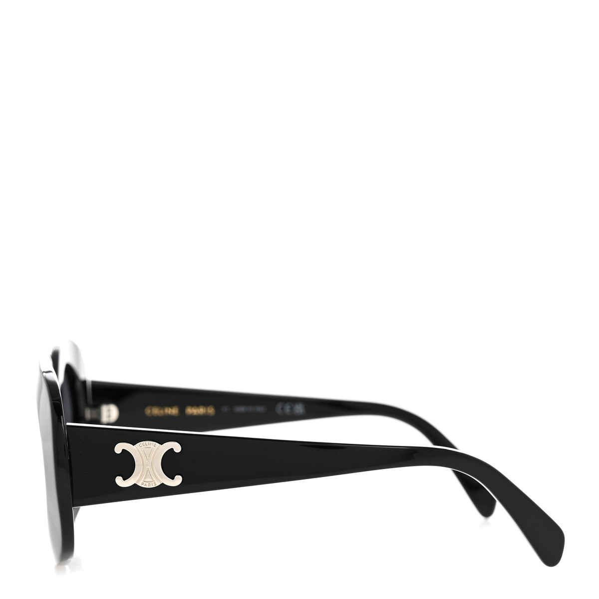 Celine Black Oversized Round Sunglasses with Case CELINE EYEWEAR Triomphe oversized round-frame acetate  main image 2