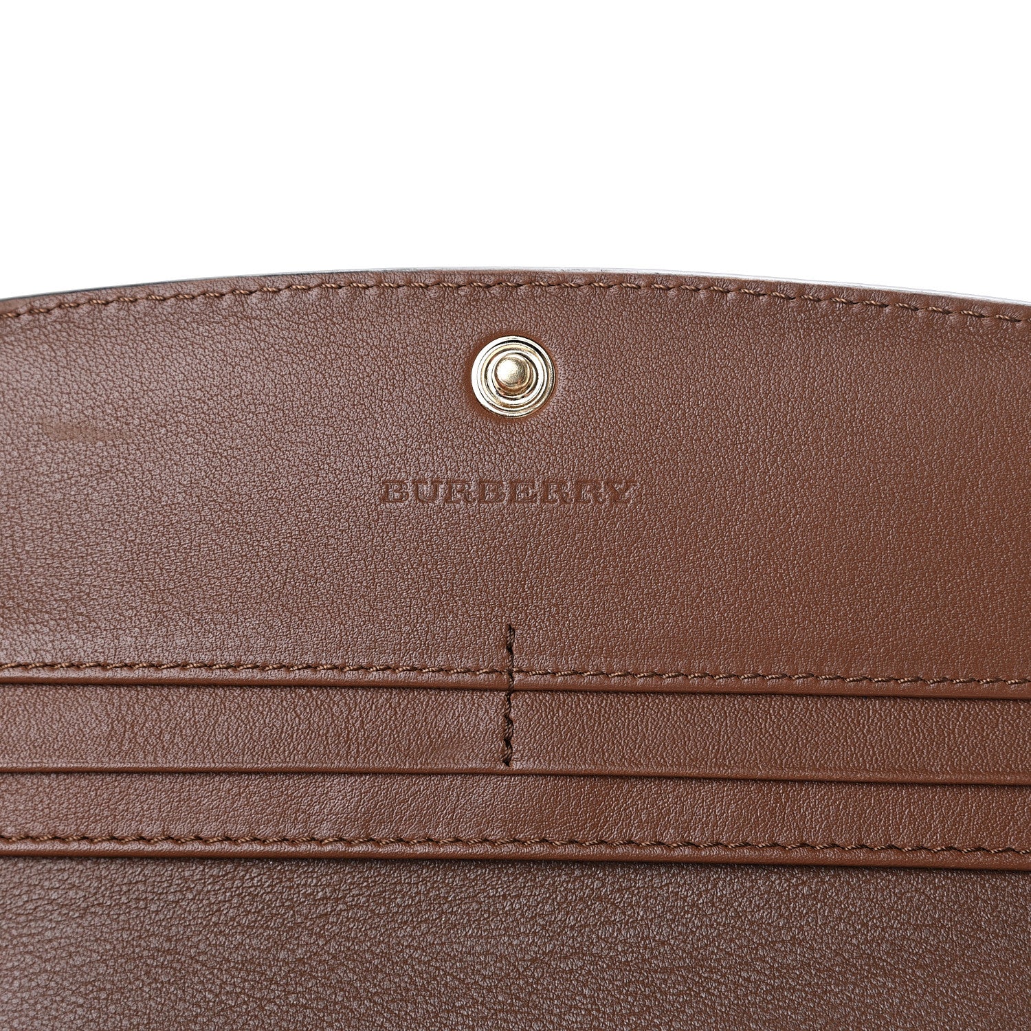 Burberry Calfskin Horseferry Check Porter Continental Wallet Tan 5 of 8