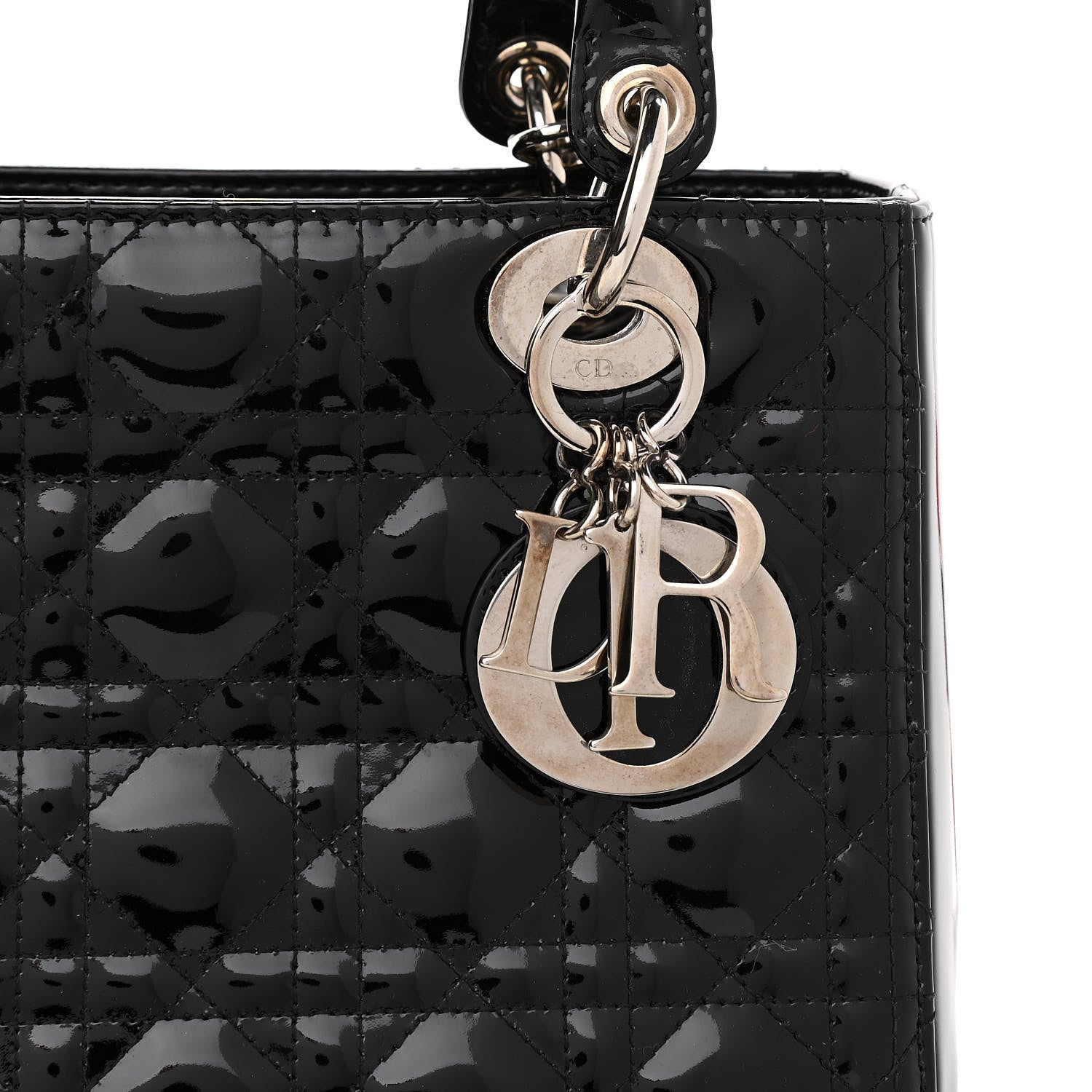 Christian Dior Patent Cannage Medium Lady Dior Black 8 of 12
