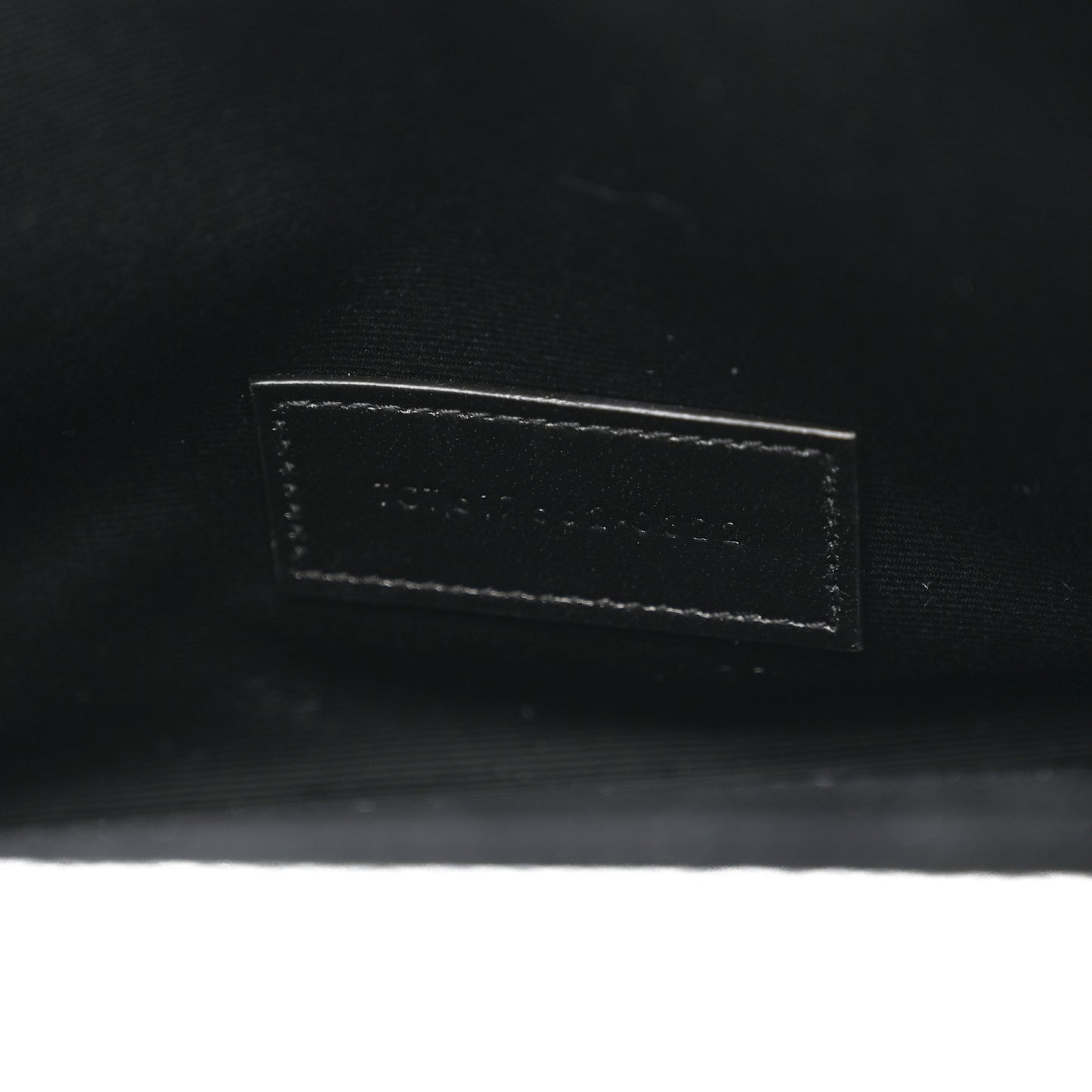 Grain De Poudre Matelasse Chevron Monogram Envelope Clutch Black