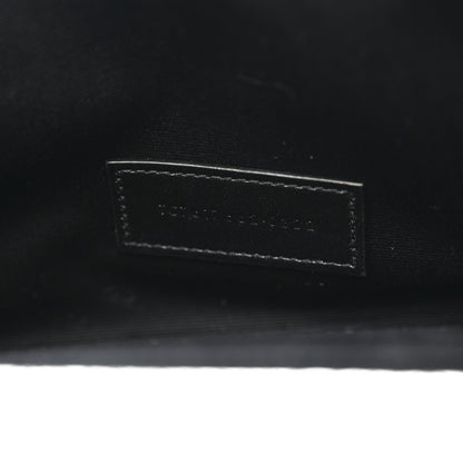 Saint Laurent Grain De Poudre Matelasse Chevron Monogram Envelope Clutch Black 7 of 10