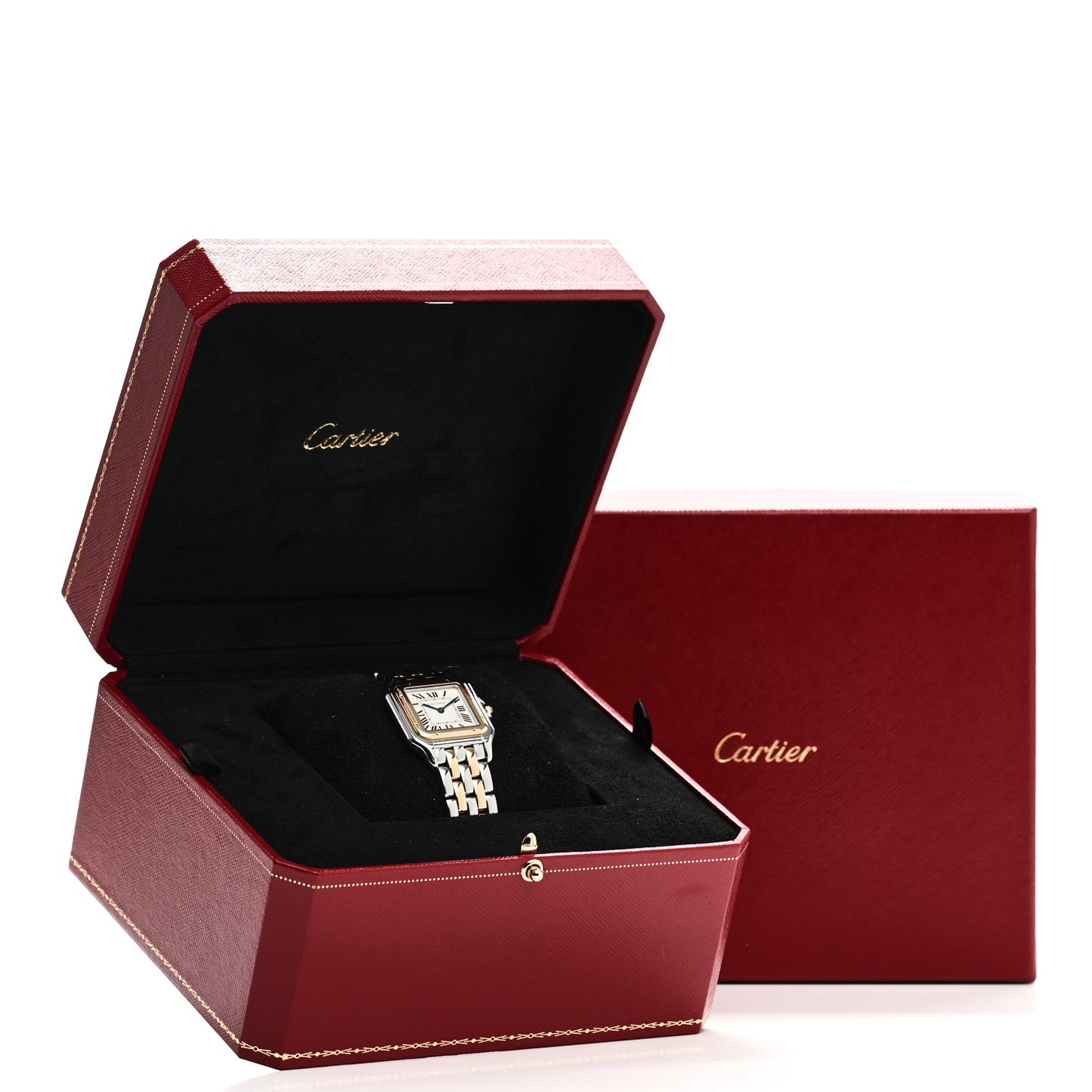 Stainless Steel 18K Yellow Gold 27mm Panthere Quartz Watch