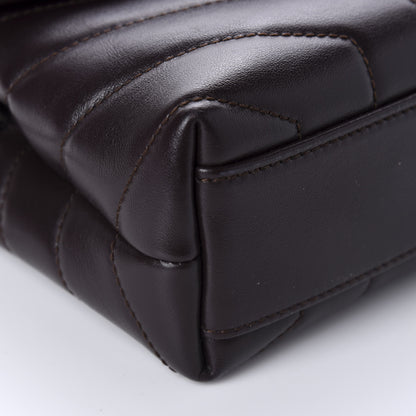 Saint Laurent Calfskin Y Quilted Monogram Toy Loulou Crossbody Bag Black Tulipe 6 of 11